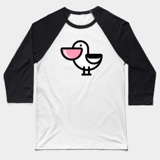 Cartoon Pelican Icon Emoticon Baseball T-Shirt